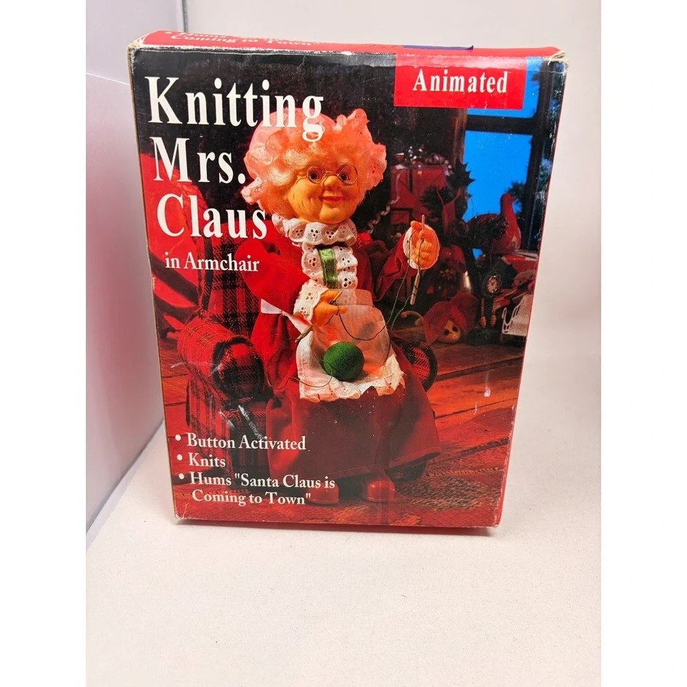 Vintage Gemmy Animated Santa Claus & Mrs Claus Christmas Figures Lot Of 2 Tested
